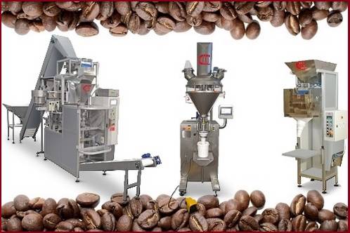 macchine confezionatrici all'interno di una torrefazione